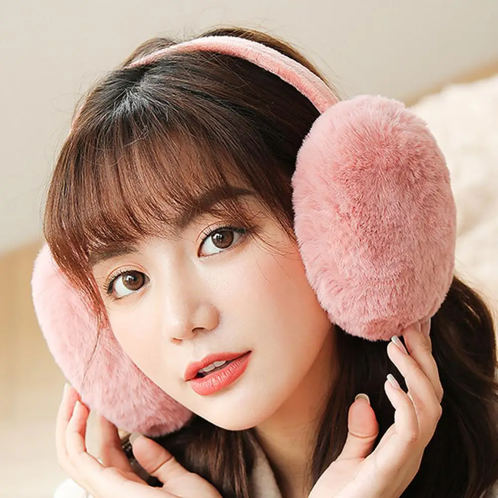 Foldable Ear Warmer Keep Warm Plush Winter Fluffy Plush Earmuffs Thicken Ear Warmer Princess Kids Party Headwear Ear Muff