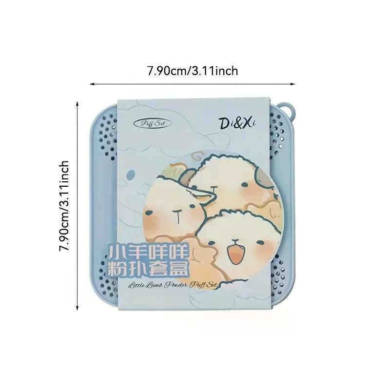 5 قطع لطيف خروف مسحوق نفخة مجموعة لينة يتدفقون الرطب والجاف الاستخدام المزدوج الإسفنج البسيطة إصبع تلميح نفث للماكياج