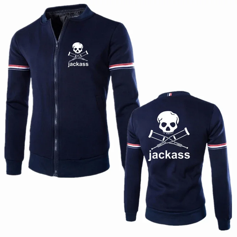 

Autumn New Jackass Forever Logo Printed Custom Made Men Zipper Jacket Cotton Slim Comfortable Jackets Man Sportswear Top Selling