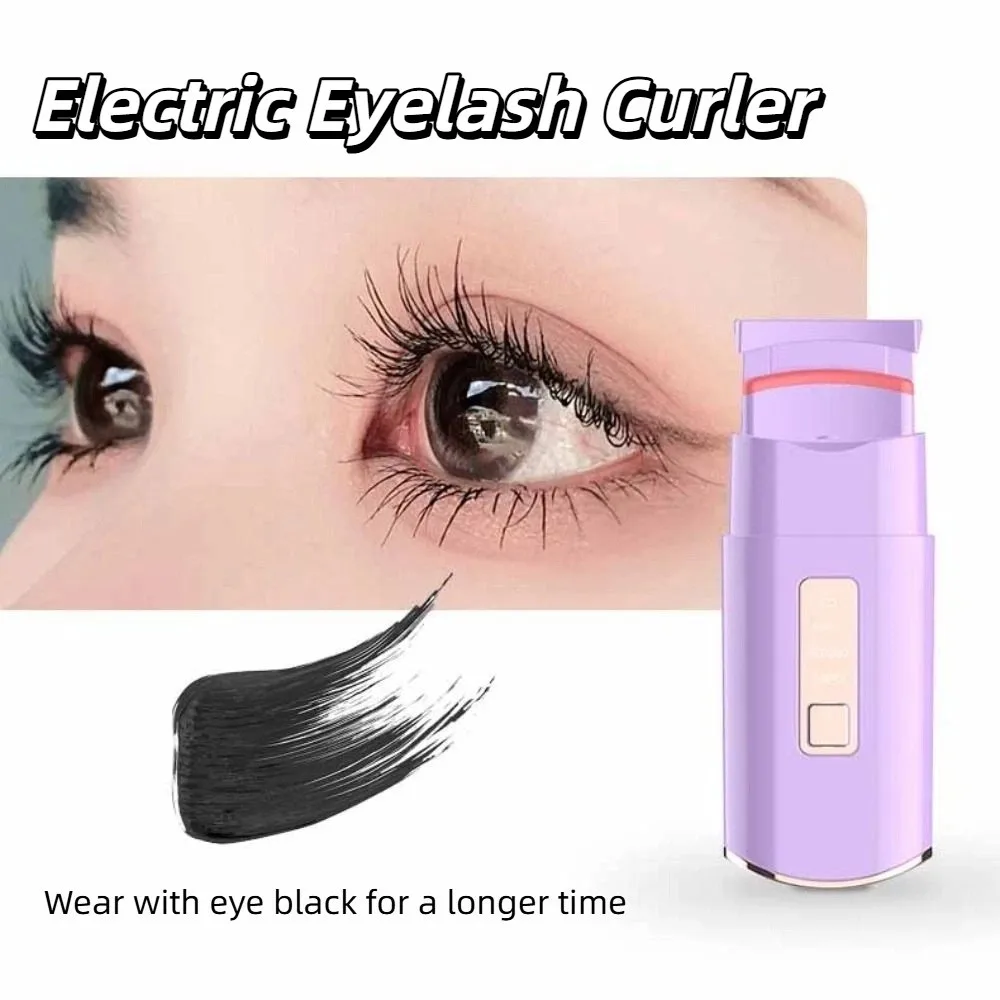 

Makeup Tools Electric Eyelash Curler Fast Heating Long-lasting Eyelash Lift Curling Clip 3Gear Temperature USB Charging