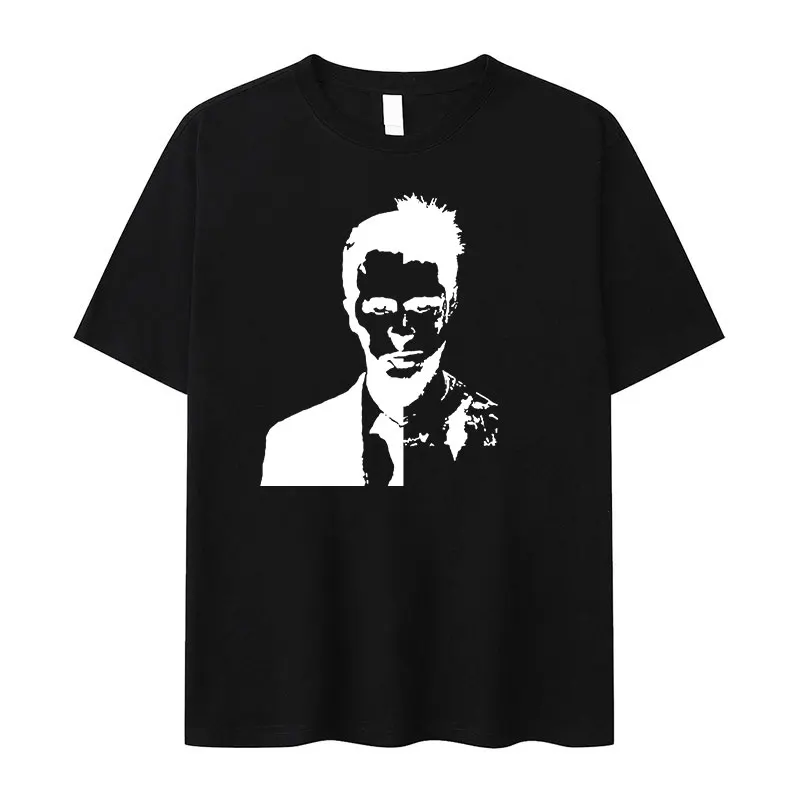 Classic Movie Fight Club Graphic T Shirt Men\'s Retro Fashion Short Sleeve T-shirts Tops 100% Cotton Oversized T-shirt Streetwear