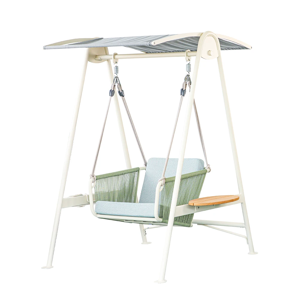 Modern Metal Steel Aluminum Frame Patio Swing Outdoor 1 Seats Garden Swing Chair