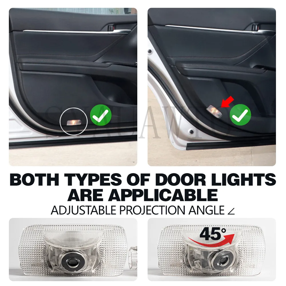 LED Car Door Projector Welcome Ghost Shadow Light Accessories For LEXUS ES RX GX LS LX IS GS RC UX Series IS F IS250 IS300 IS350