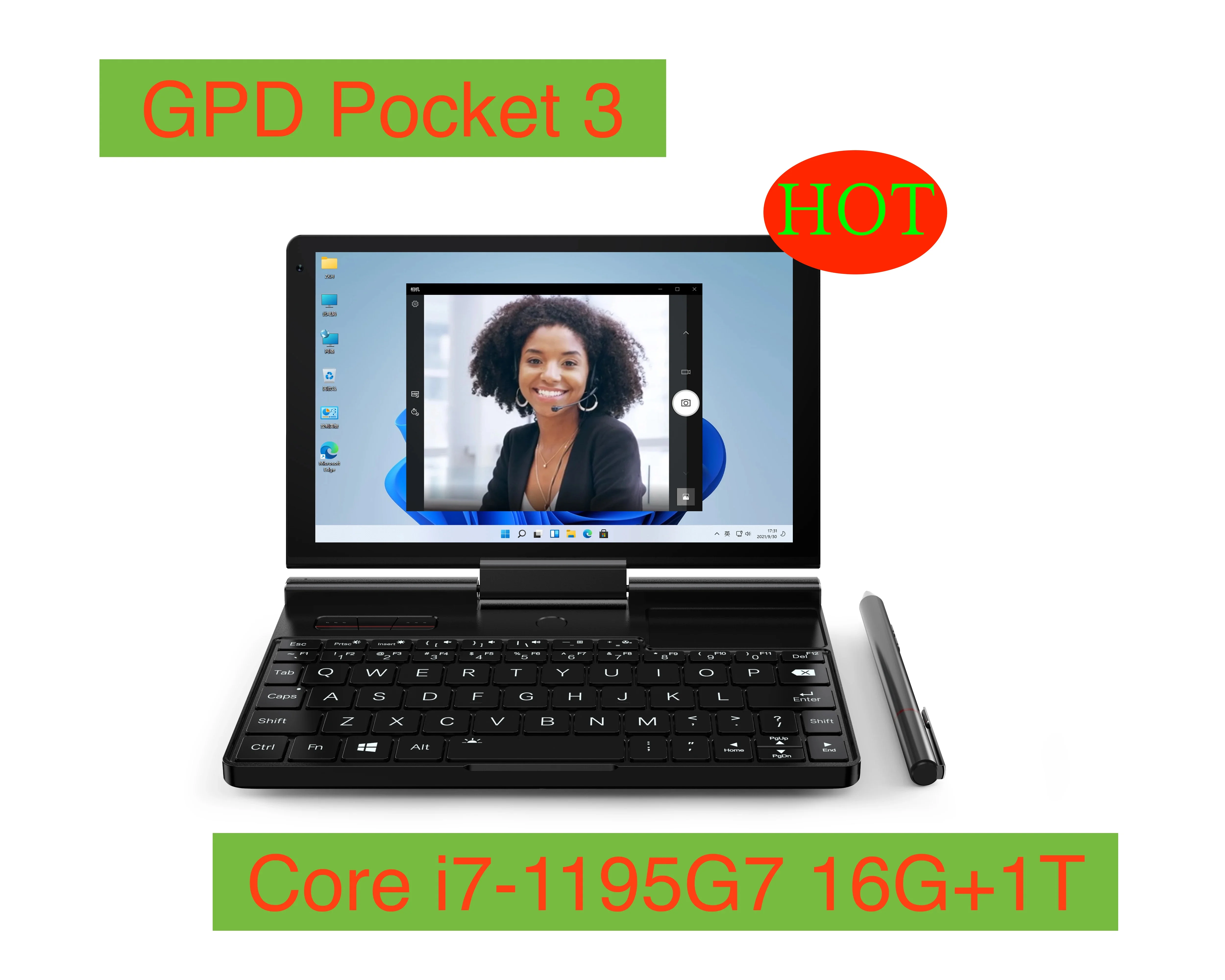 24Hrs Shipping! GPD Pocket 3 Windows 16GB RAM 1TB Handheld Portable Mini Gaming Laptop Core i7 Touch Screen Notebook PC Computer