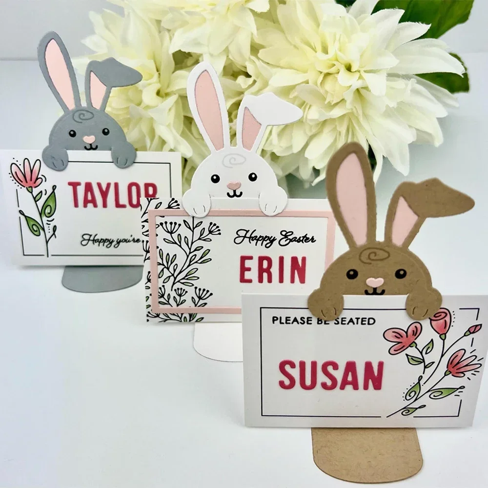 Cute Animals I\'m A Hugger Clear Stamps and Cutting Dies With Face Dog Cat Fox Bunny Die For DIY Gift Card Envelope Craft Making