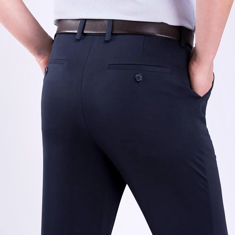 FJWK-Pantalon de mariage extensible pour hommes, robe formelle, document solide, mode