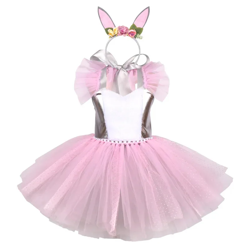 

Toddler Girls Easter Day Bunny Rabbit Costume Safari Animal Monkey Penguin Tutu Dress for Birthday Party
