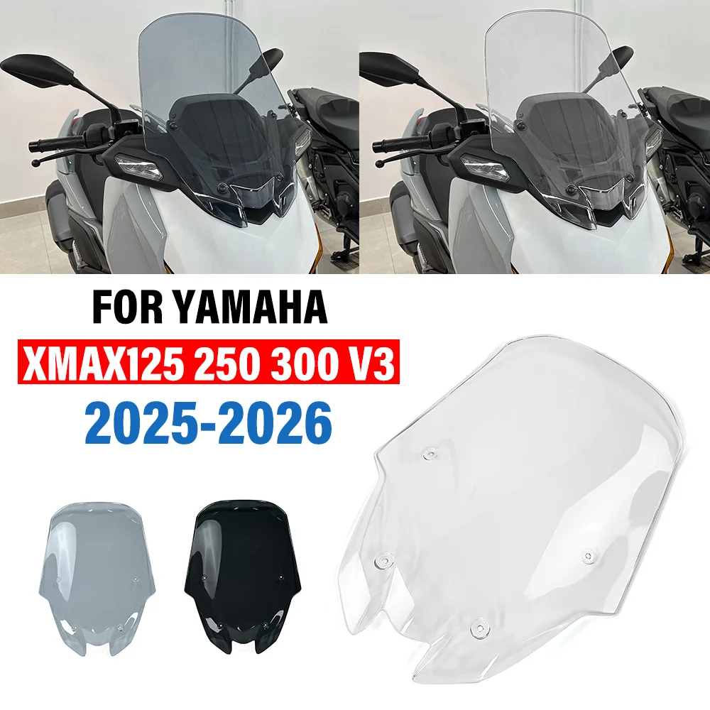 FOR YAMAHA XMAX125 XMAX250 300 V3 2025 Motorcycle Front Spoiler Windshield Wind Deflectors Windscreen Fairing Shield Accessories