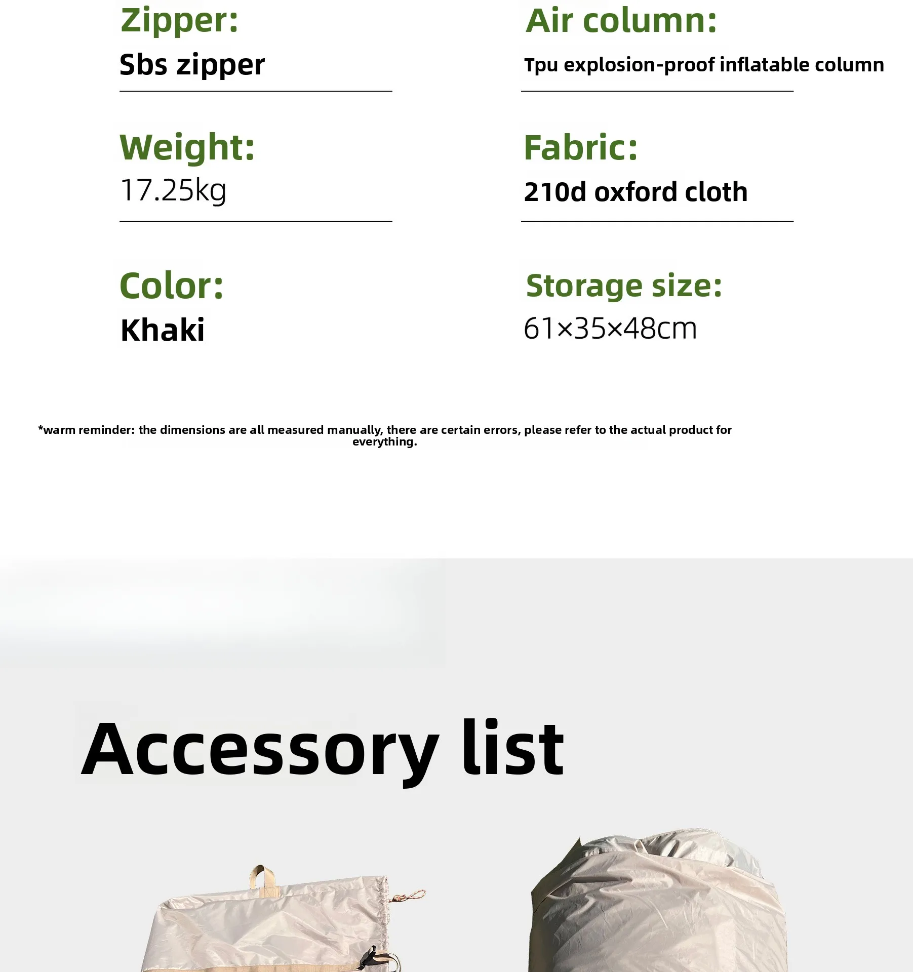 Tent Camping Tent Outdoor Cabin Inflatable Camp Tent Multi-person Portable