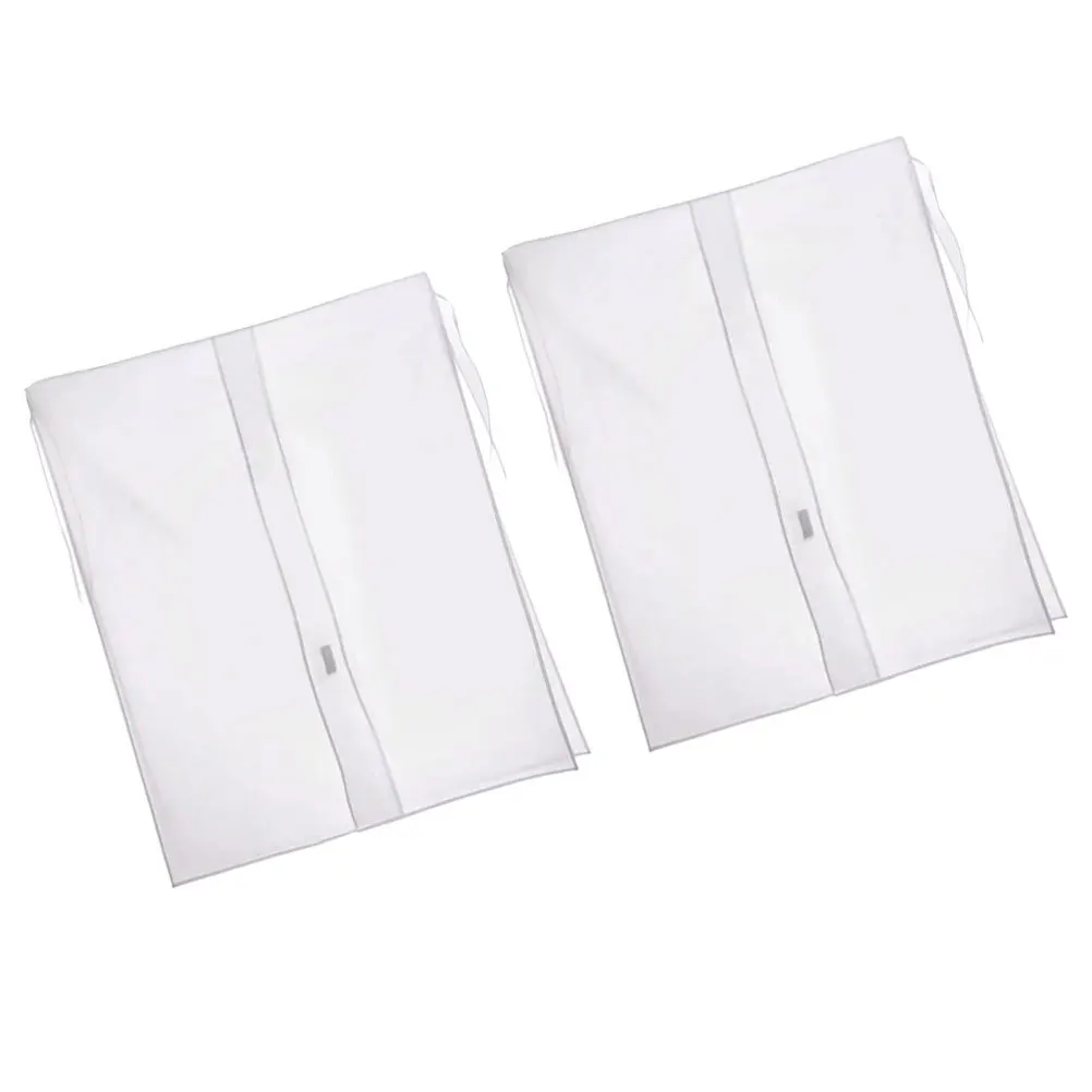 

2Pcs Dust-Proof Suit Bags Premium Non-Woven Material Foldable Portable Dress Storage Cover for Travel and Home L Size