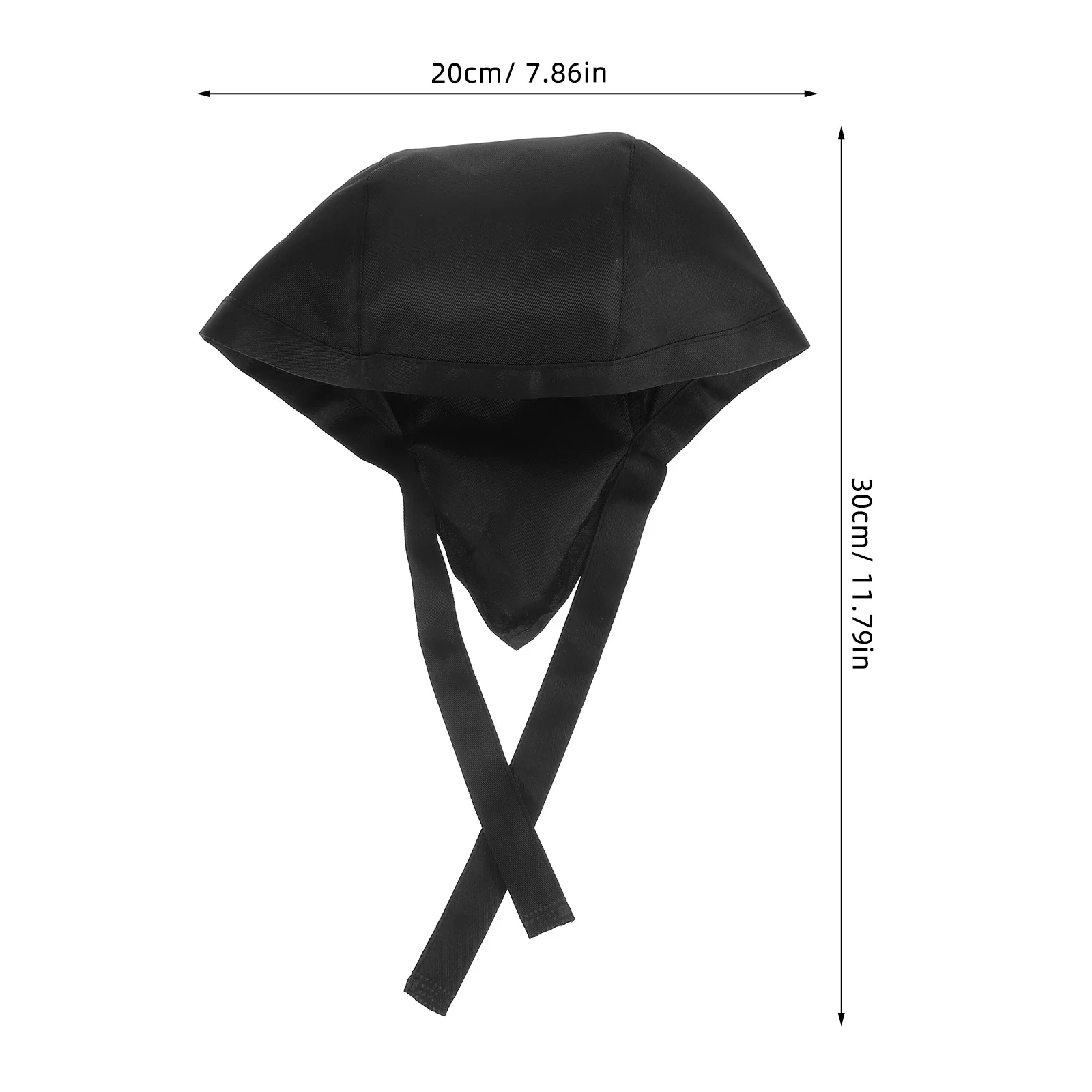 Schwarzer Chef-Turban, 3-teiliges Set, Unisex-Peeling-Mütze, elastische Catering-Kappe für Männer und Frauen, Servierhut, Lebensmittelservice