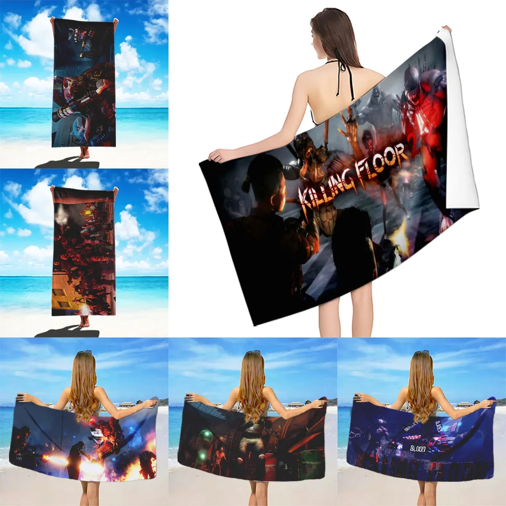 

K-Killing F-Floor Beach Towel Microfiber Sand Free Quick Dry Soft Sandproof Pool Towels Gift for Women Travel Gym Shower Camping