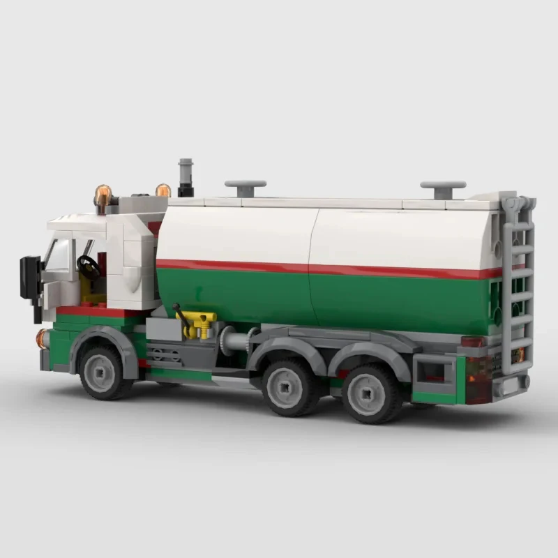 MOC 228 قطعة مدينة الهندسة وحدات خمر أوكتان ناقلة نماذج من الشاحنات الأفكار الإبداعية ألعاب أطفال هدية عيد ميلاد كتل التكنولوجيا #3