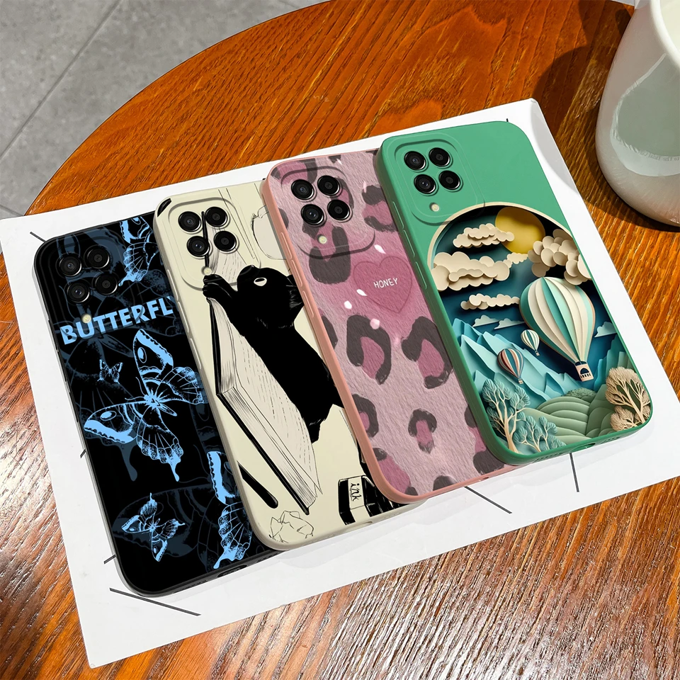Cases For Samsung Galaxy M33 5G Cartoon Frog Cat Camera Protection Durable Shockproof Soft Bumper For samsung m33 Coque Funda