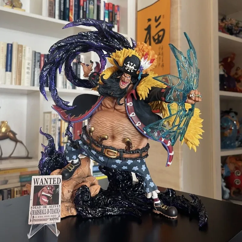 

22cm One Piece Anime Figure Blackbeard Action Figurine Black Beard D Teach Gk Pvc Statue Model Collection Doll Christmas Gifts