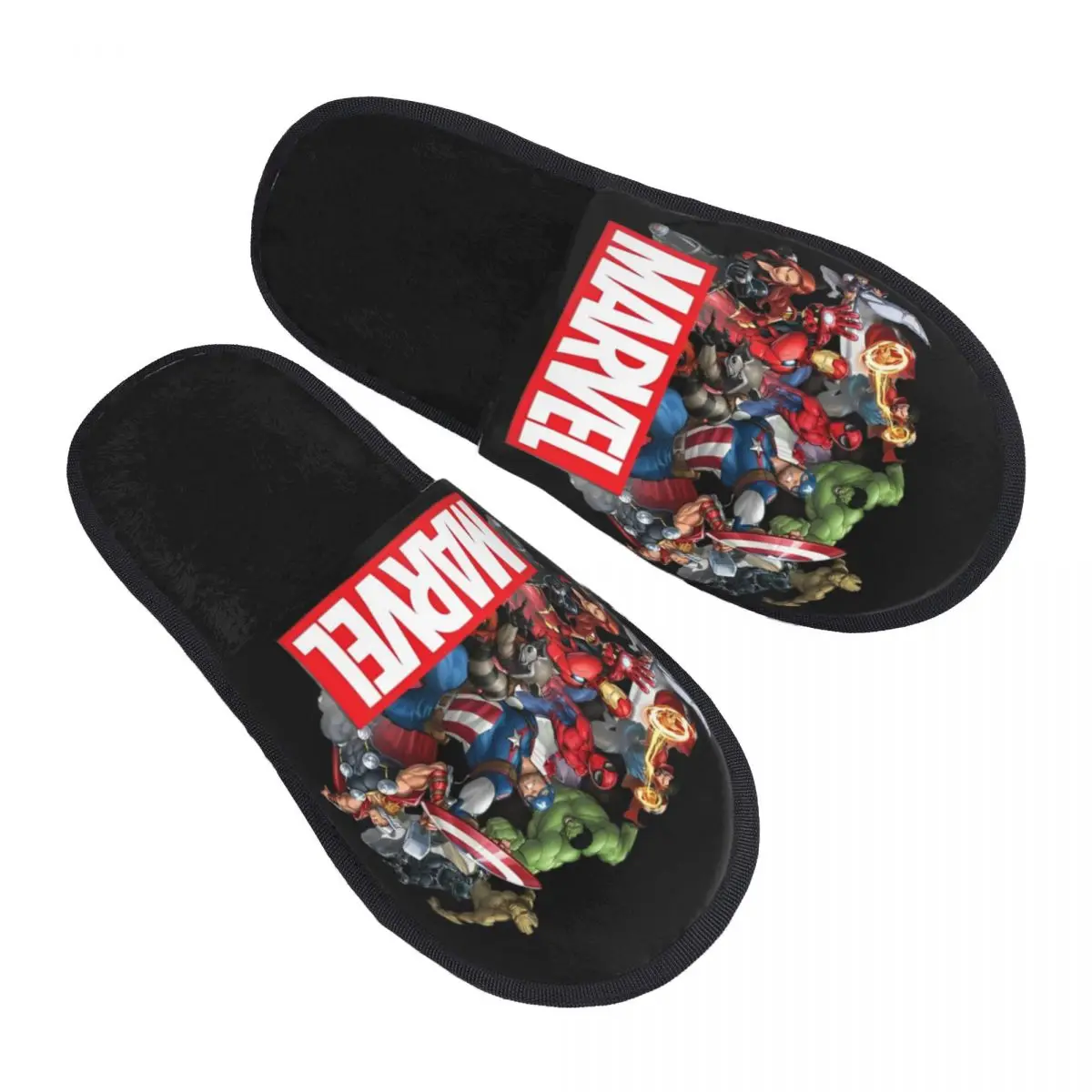 Marvel Hero Bedroom Slippers with Memory Foam Slipper Gift for Women Men House Shoes with Anti-Skid Sole