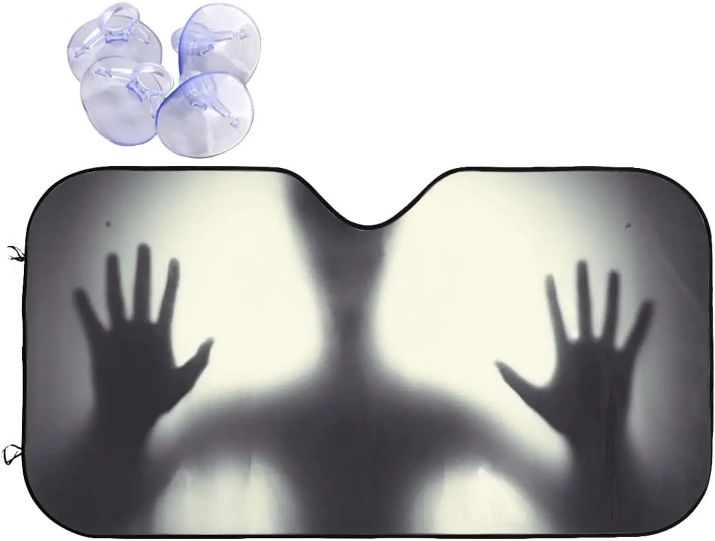 

Creepy Ghost Hand Light Windshield Sunsha For Car SUV Truck Foldable Uv Ray Reflector Front Window Sun Sha Visor Shield Cove