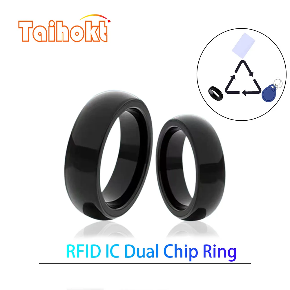 

NFC Smart Chip Ring 13.56Mhz Copier Rewritable Tag 1K S50 Duplicator Clone Badge RFID Changeable Programmer CUID Copy IC Token