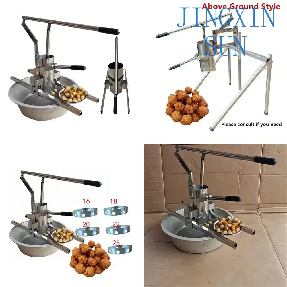 2024 New Design Commercial Stainless Steel Manual Chicken Meatball Making Machine for Hand Crisp Radish Balls Forming Machine