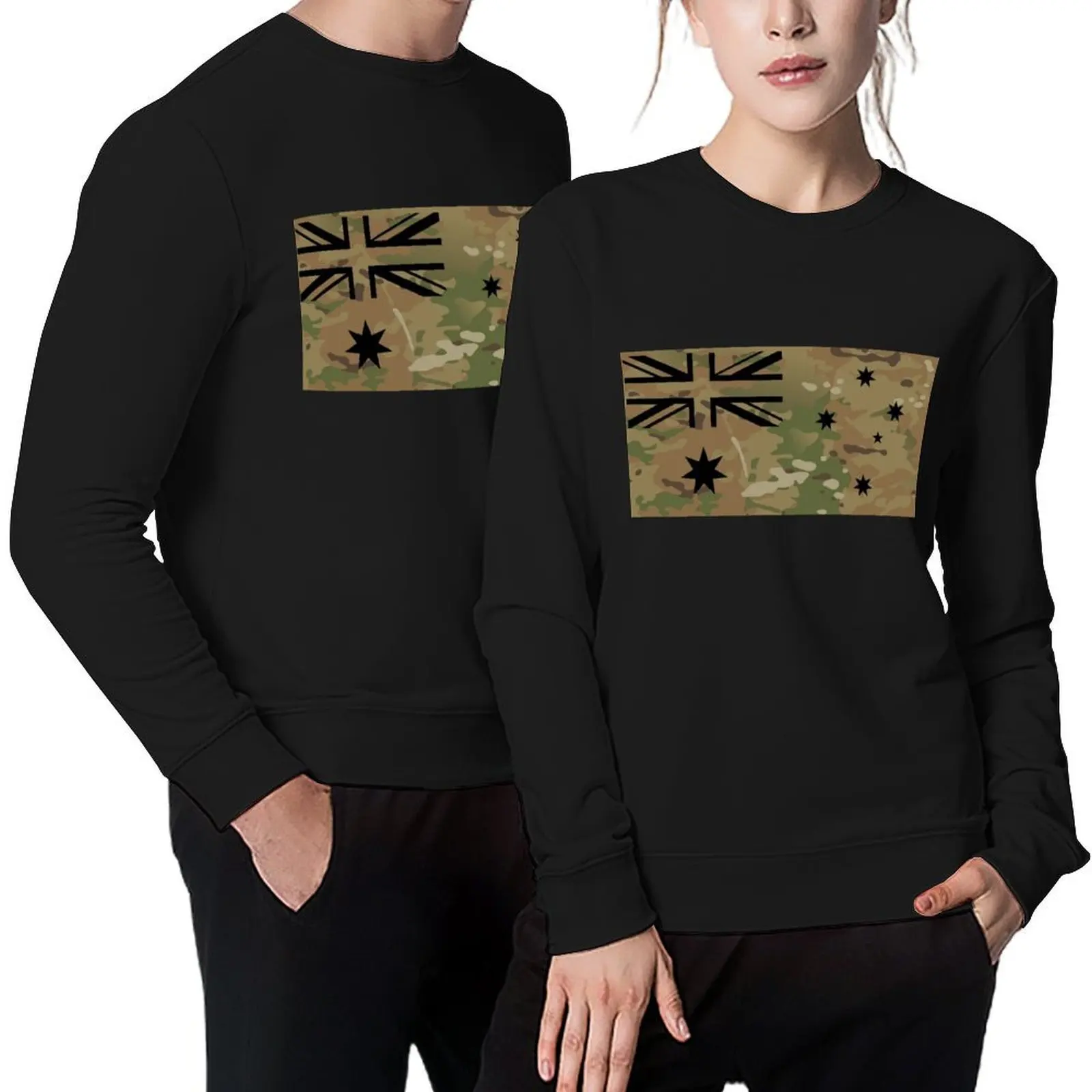 Aus Multicam العلم التمويه البلوز أزياء الرجال الملابس الجمالية أنيمي الملابس الخريف البلوز الجديد