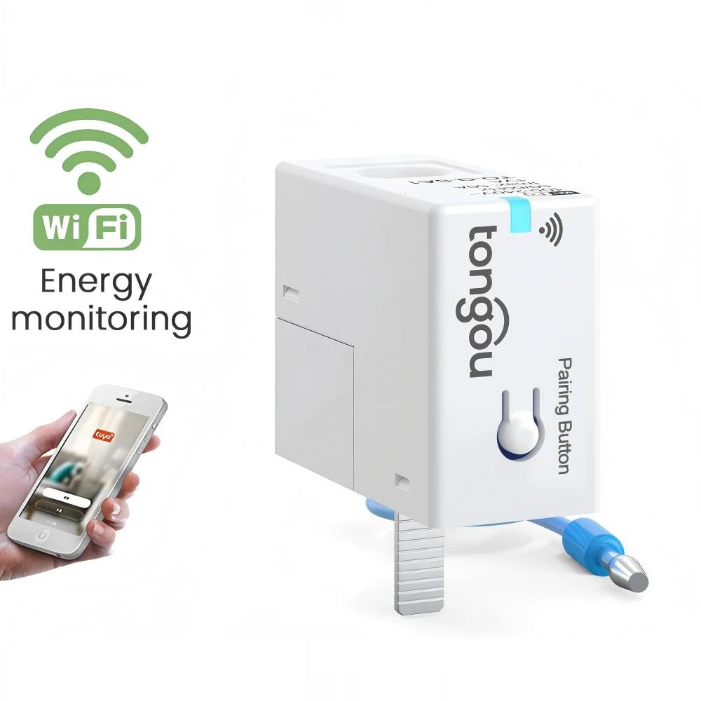 

Tuya WiFi Smart Energy Meter with kWh Monitoring and Prepaid Function and Temperature Alarm 1-50A Power Consumption Monitor