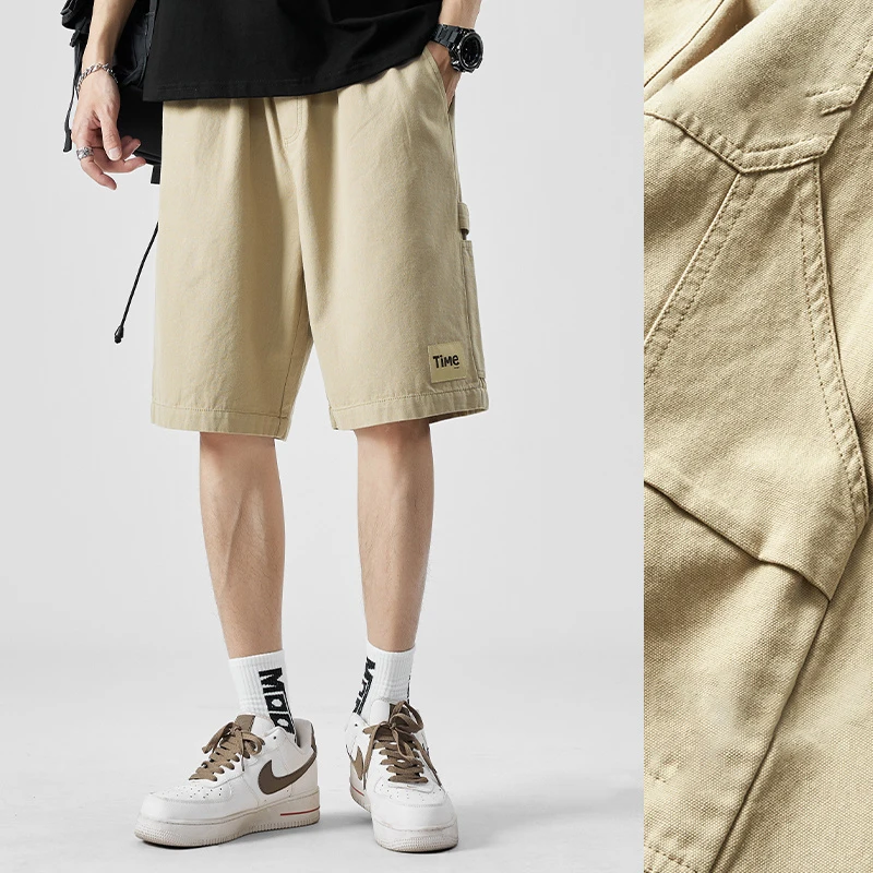 Summer American Casual Retro Shorts For Men 2023 New Loose Straight Short Sweatpant Streetwear Fashion Five-Point Baggy Bermudas