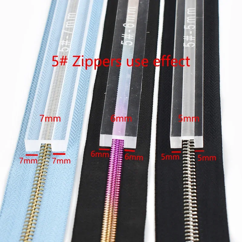 Acryl 3er # 5 # Reißverschluss Kleben Anti-Überlauf Lineal DIY Handgemachte Leder Handwerk Werkzeuge Kunststoff Reißverschlüsse Kleber Werkzeug Schneiderei Zubehör