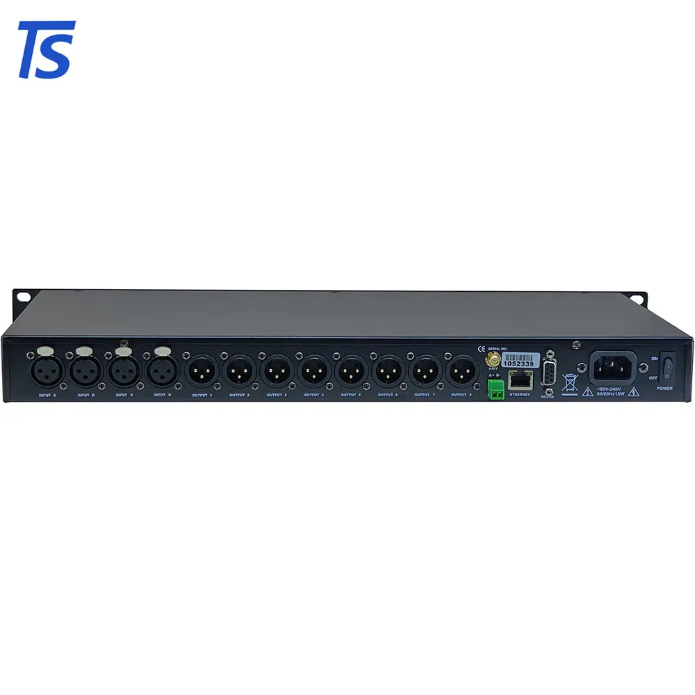 16In16Out Dante DSP Audio Matrix Processor 48V Phantom Power for Conference Audio System
