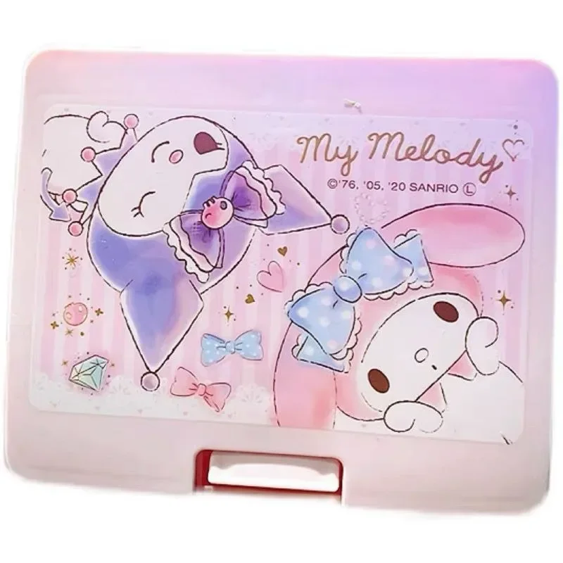 New Sanrio My melody little twin sta Cinnamoroll cute kawaii girl press badge card cosmetics rubber band tape sewing storage box
