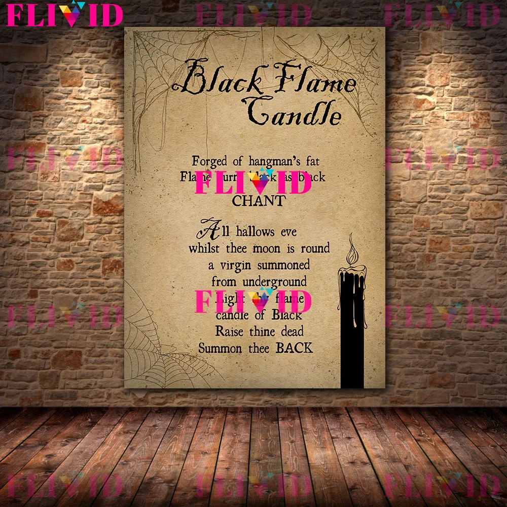 Book Of Shadows Vintage Wall Art Canvas Painting,Potions,Spells And Witchcraft Magic Art Poster And Print Home Decor Unframed