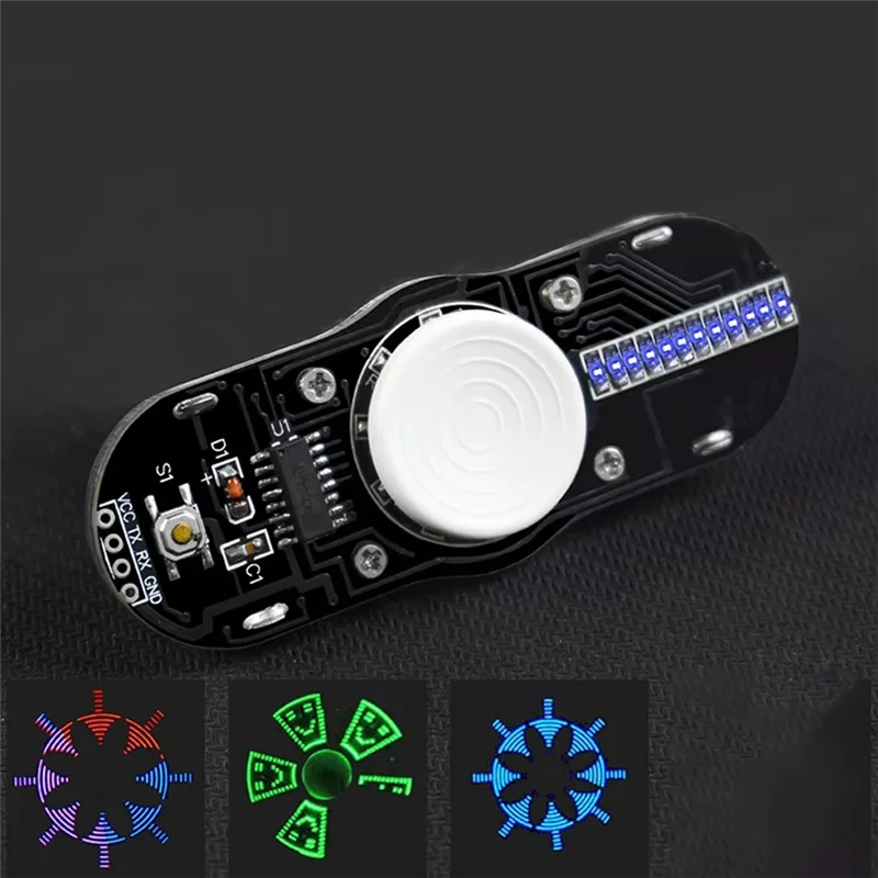 Upgraded DIY Electronic Kit LED Flashing Finger Tip Gyroscope 51 Microcontroller Circuit Board Welding Assemble Components