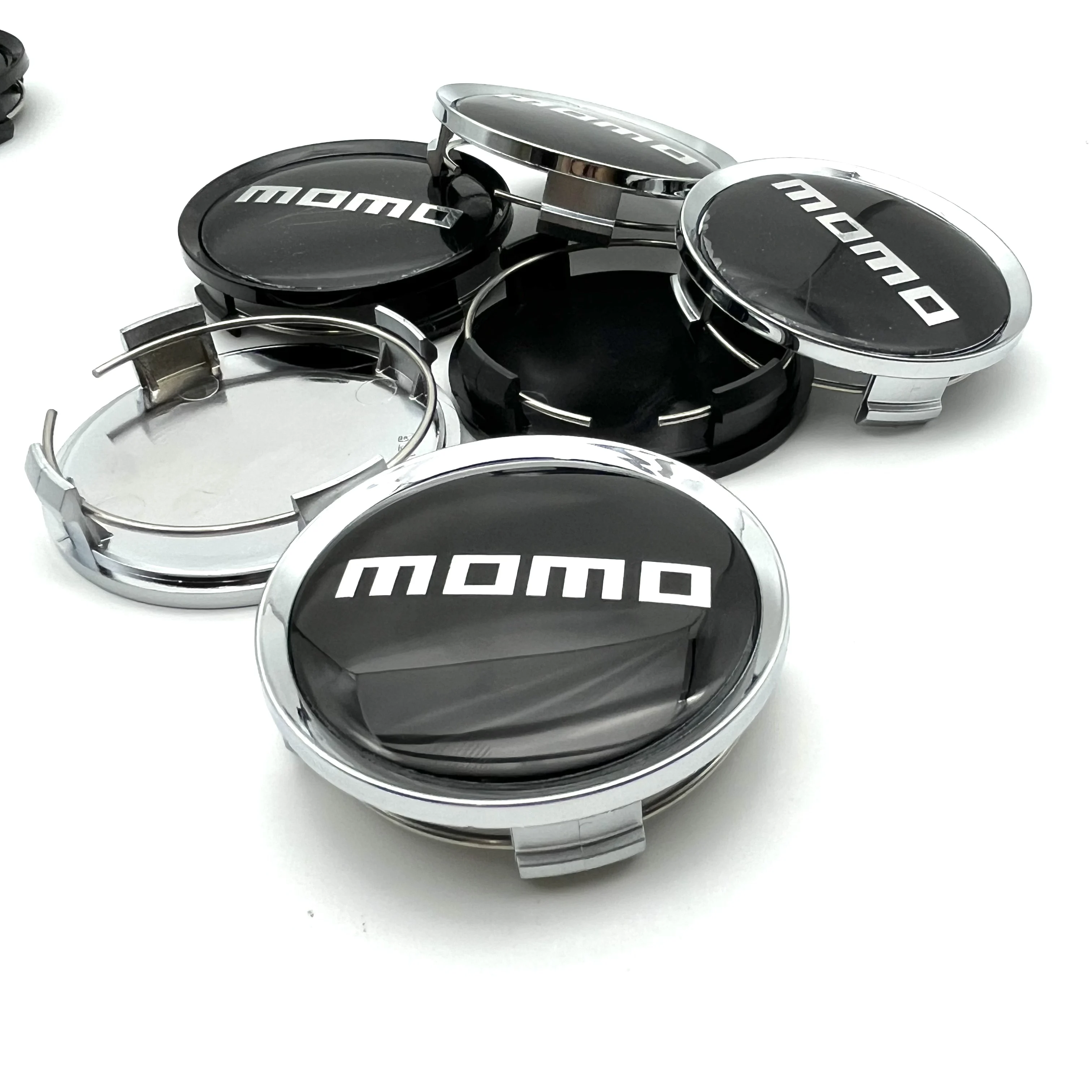 4個 75mm MOMO 車 ホイール センターハブキャップ カーリム 防塵カバー 