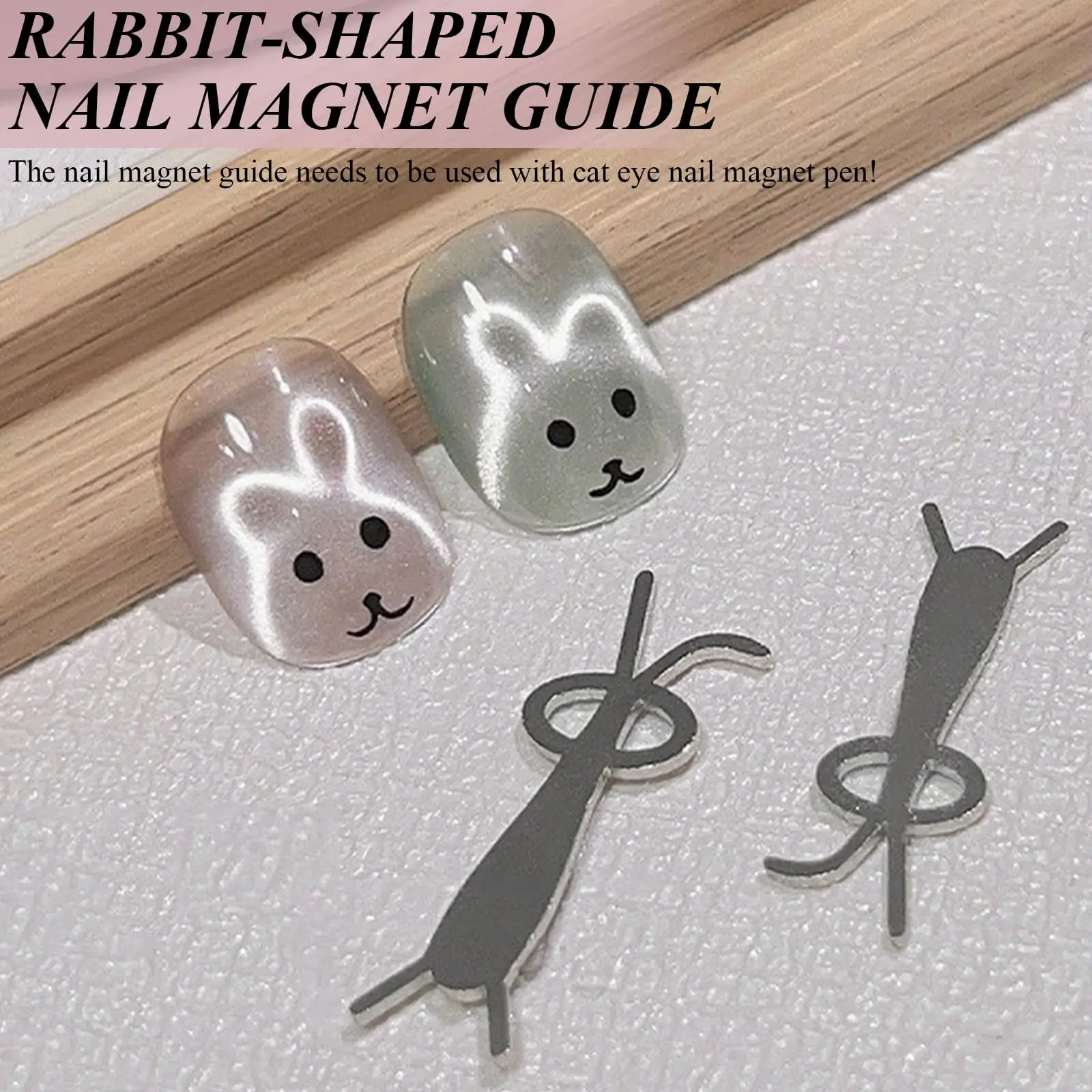 9 pezzi per unghie a doppia testa Cat Eye Kit magnete forte Fiore di coniglio Penna magnetica per nail art per smalto gel Manicure Strumenti per salone fai da te