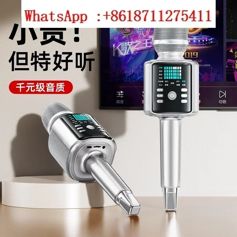 Jinyun H9 Microphone Audio Integrated Microphone KTV Wireless Speaker Sound Card Singing Outdoor Home Live Streaming 2024