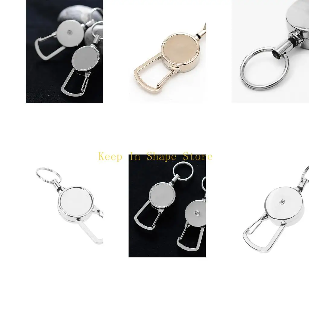 

U1JC Wire Rope Camping Telescopic Burglar Chain for Key Holder Keychain Outdoor for K