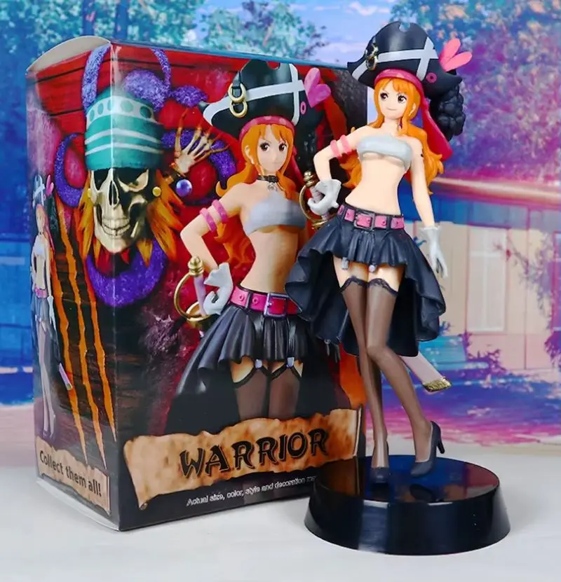 Figurine d'anime en PVC One Piece Nami, robe noire, modèle de statue, jouet environnant, collection de bureau, souvenirs décoratifs, cadeau de festival