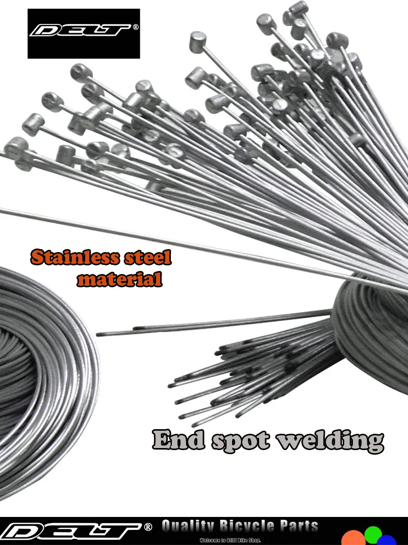 DELT 10 قطعة 1100/1800/2500 مللي متر كابلات فرامل الدراجة ، كابل الفرامل الداخلي الأساسية ، سلك فولاذي مجلفن ، كابل فرامل الدراجة أجزاء الدراجة
