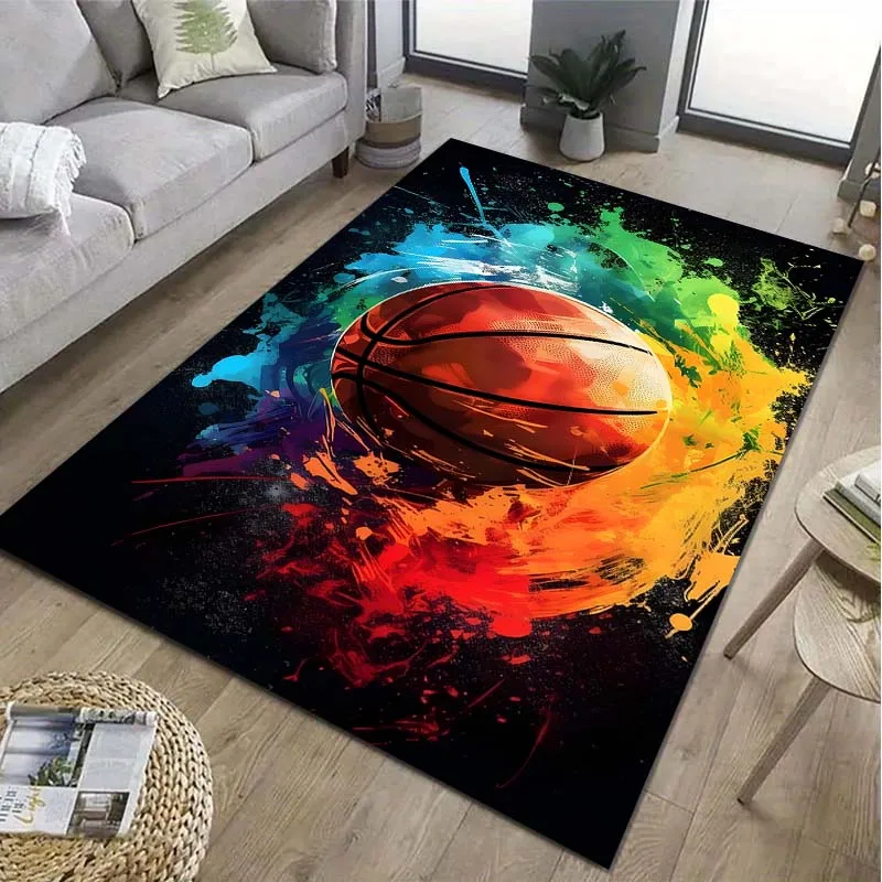 Basketball Hoop Art Pattern Floor Rug Carpets 15 Sizes Living Room Bedroom Bedside Bathroom Floor Mat Area Rug Room Decor Gift