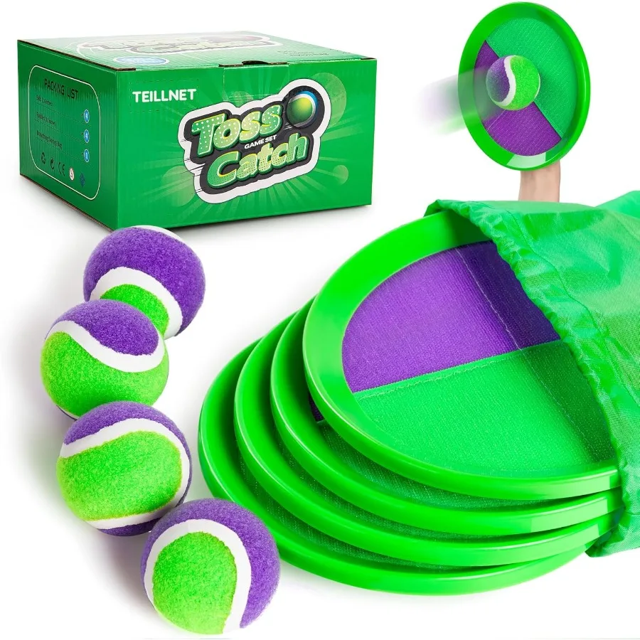 ชุดของเล่นโยนและจับลูกบอล รุ่นอัพเกรด เกมกลางแจ้งสำหรับทั้งครอบครัว กันน้ำ เหมาะสำหรับเล่นที่ชายหาด สระว่ายน้ำ และสนามหญ้า ของขวัญสุดคลาสสิก