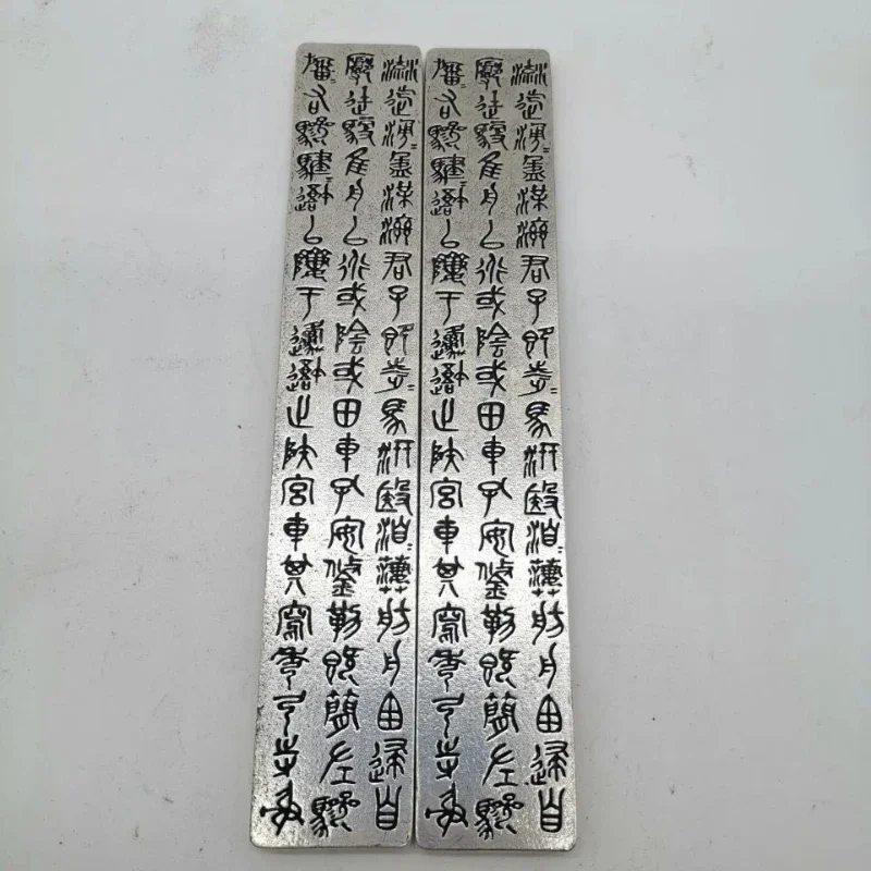 Vintage Carving Craft Paperweight Durable Metal Paperweights Chinese Brush Calligraphy Paper Weight Portable Paper Pressing Prop