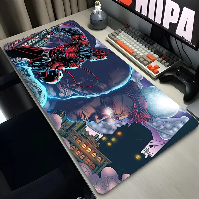 XXL Mouse Pad Marvel Anime Daredevil Fashion Mouse Pad Keyboard Accessories Gaming Table Mat Edge Locking Anti Slip Gamer Carpet