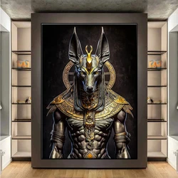 New 5D Round Diamond Painting Anubis Ancient Egyptian Mythology Pharaoh Diamond diy Embroidery Home Decoration Mosaic