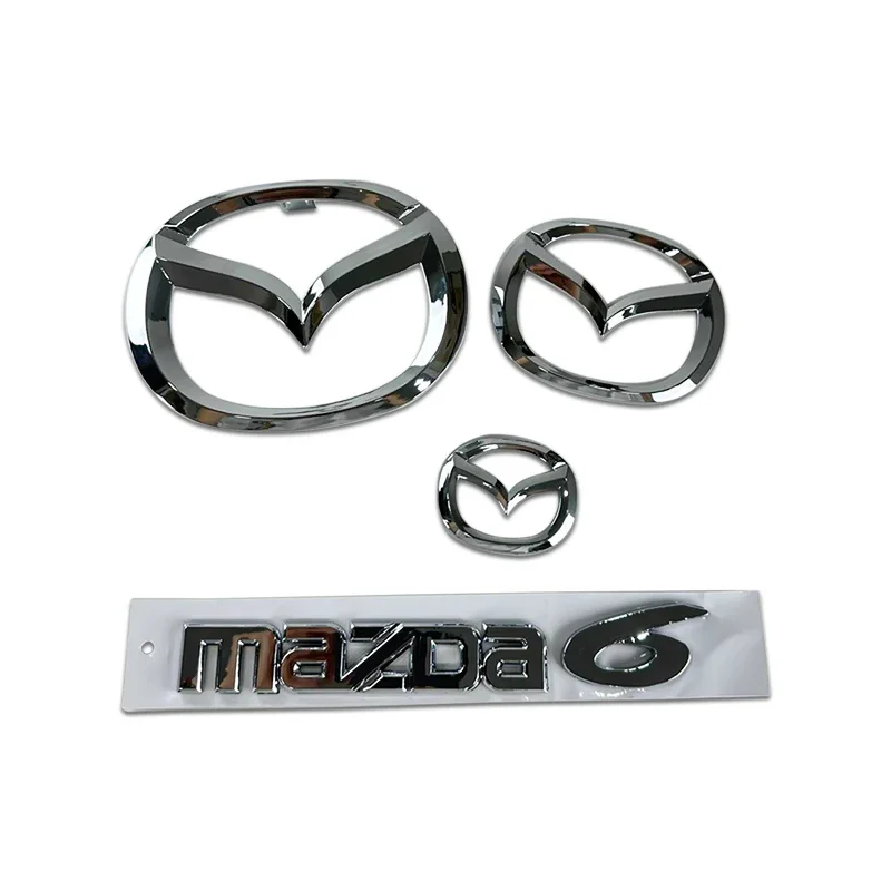 Plastic Car Body Stickers Front Rear Trunk Emblem Steering Wheel Decal for Mazda 6 Mazda6 Badge Refitting Decoration