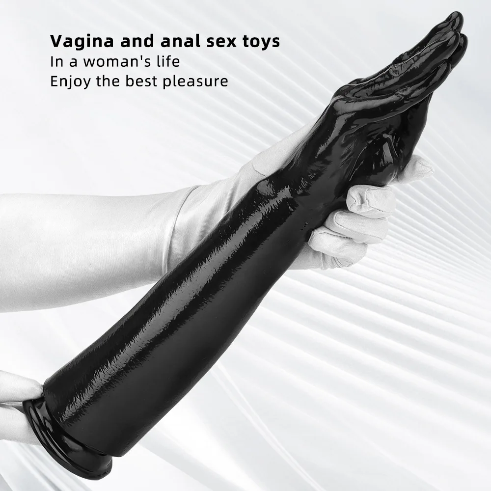 Three Sizes Black Color Extra Large Prosthetic Arm Alien PVC Dildos Soft Fisting Anal Butt Plugs Adult Sex Toys For Lesbian Gays