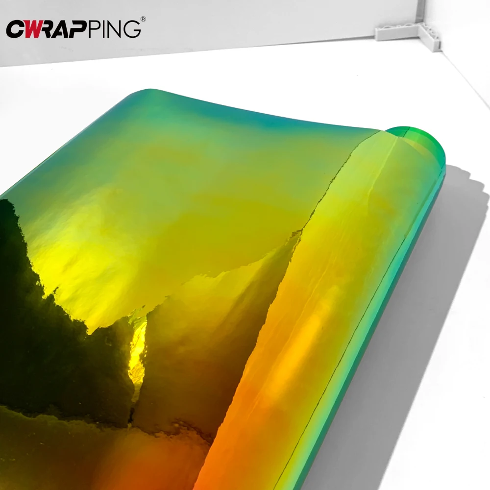 Holographic Film Car Decorating Glod Accessories Auto Iridescent Motorcycle Adhesive Vinyl Paper for Car Rainbow Vinyl Wrap Foil view 2