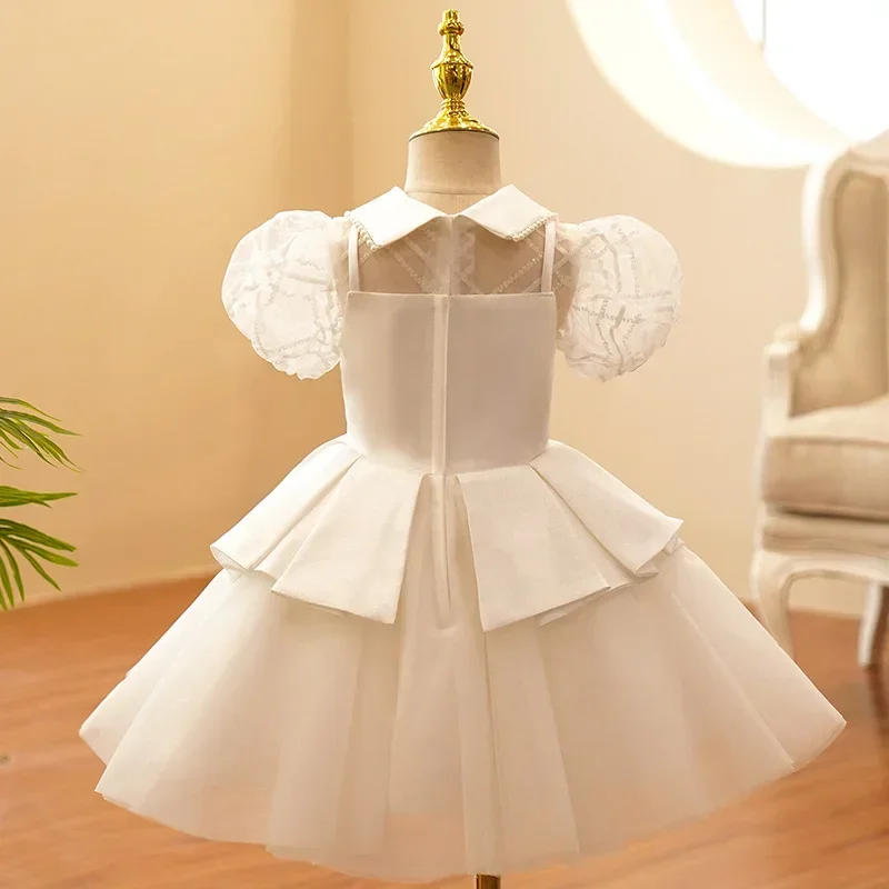 2025 Mädchen Prinzessin Kleid für Baby Mädchen Elegante Hochzeit Formale Kleider Kinder Vintage Ballkleid Kinder Geburtstag Party Vestidos