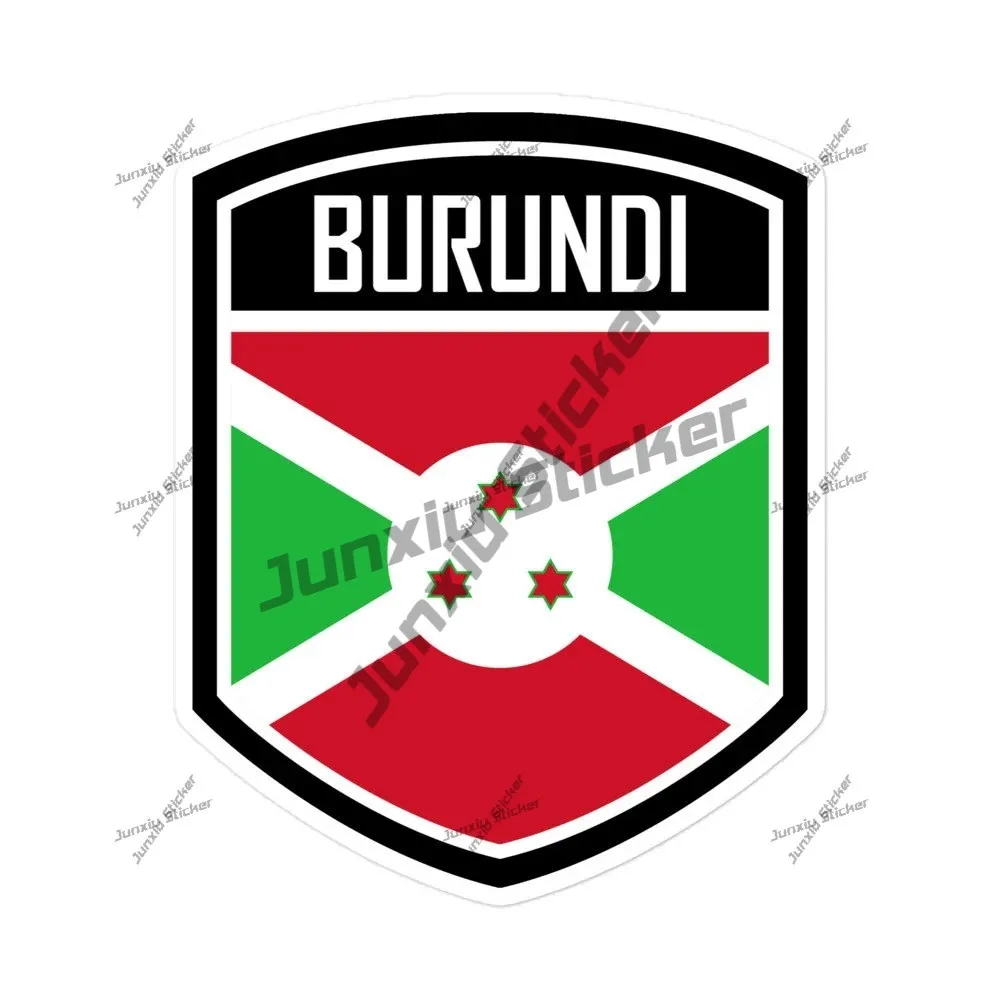 بوروندي العلم شعار ملصقات الديكور ل الوفير هيكل السيارة SUV ملحق اكسسوارات السيارات قارب ملصق مائي الهاتف الوفير شاحنة الغيتار