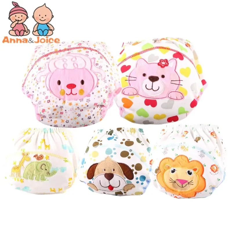 3PC Baby Diapers Reusable Nappies Cloth Washable Infants Children Cotton Training Pants Panties Nappy Changing