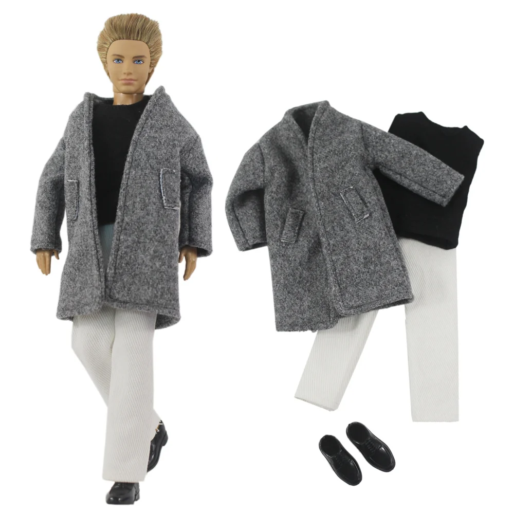 1 Set Doll Clothes Woolen Overcoat Outfit for 12 inch Ken Doll Many Style for Choice 03