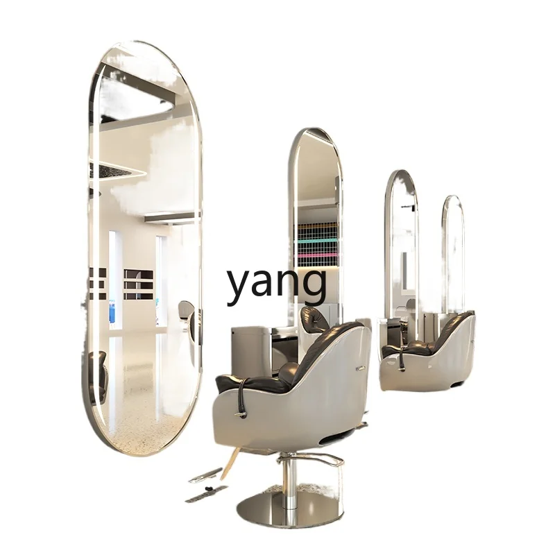 مرآة صالون حلاقة LMM مثبتة على الحائط لصالونات الحلاقة وطاولة مرآة من جانب واحد من الأرض إلى السقف